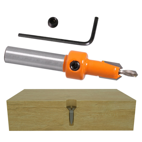 Woodworking countersink drill, taper hole drill, alloy head screw step drill, wood self-tapping screw installation step drill