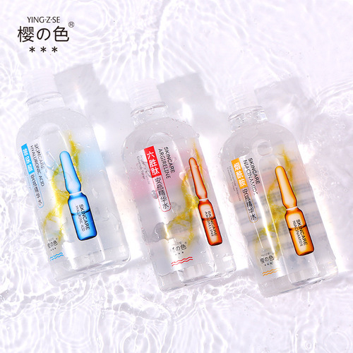 Cherry Blossom Hexapeptide Serum Essence 500ml Hydrating Moisturizing Nourishing Smoothing Toner Hyaluronic Acid Refreshing Toner