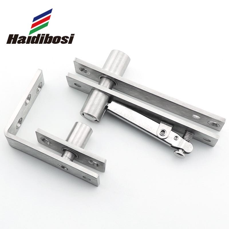Stainless steel 360-degree rotating shaft wooden door thickened hinge L-shaped positioning door shaft hidden shaft rotating shaft world hinge