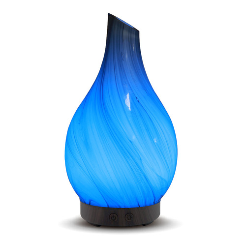 Glass Creative Aromatherapy Machine Mini Glass Slanted Mouth Aromatherapy Machine Colorful Humidifier 100ml Aromatherapy Machine Wood Grain