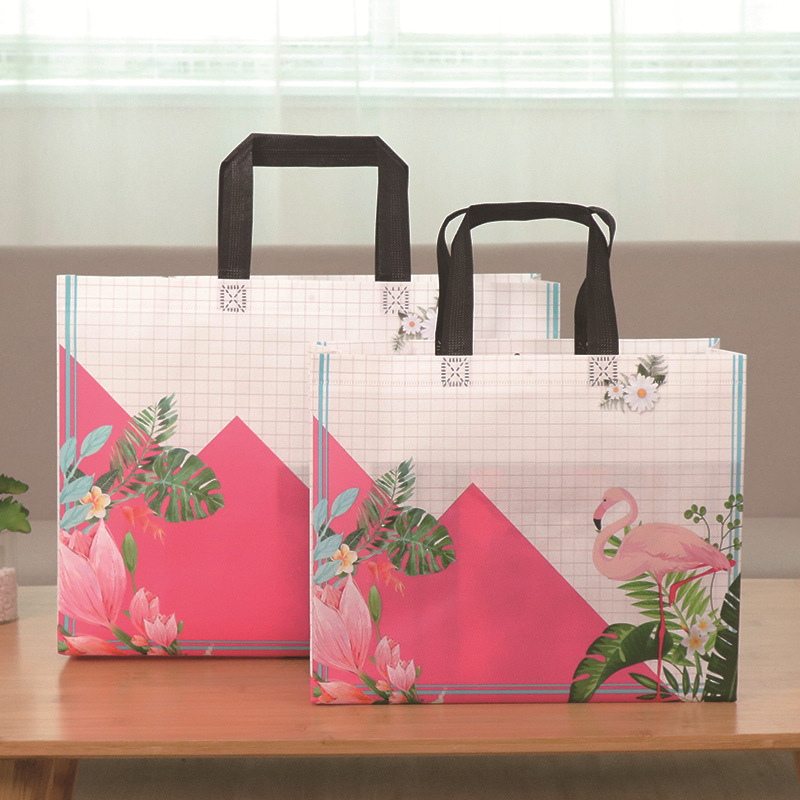 无纺布手提袋立体环保防水购物礼品包装袋服装店袋子定 制印logo