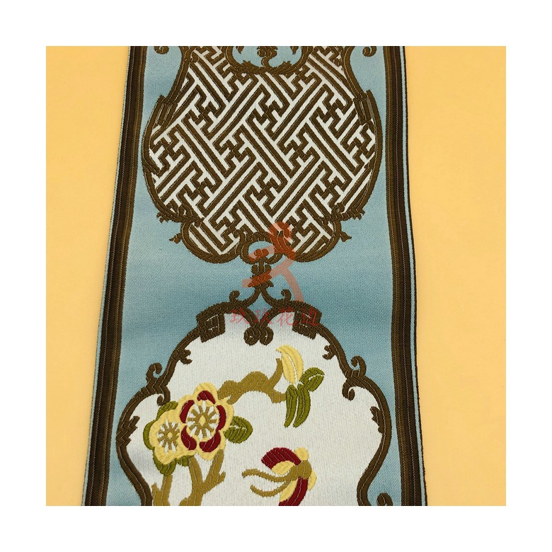 厂家现货直销  窗帘拼接玉佩花边 高纬密提花花边窗帘辅料 可零售