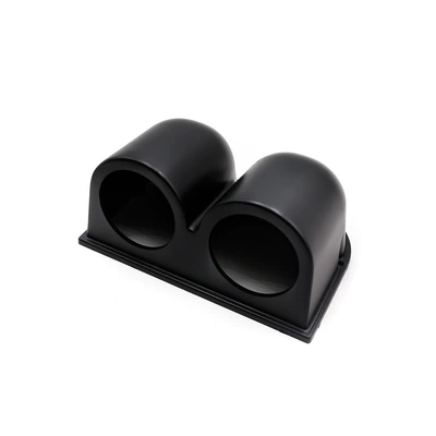 Factory Direct supply car modification universal instrument frame 52MM black two-hole instrument seat porous instrument cover (automobile instrument) - black