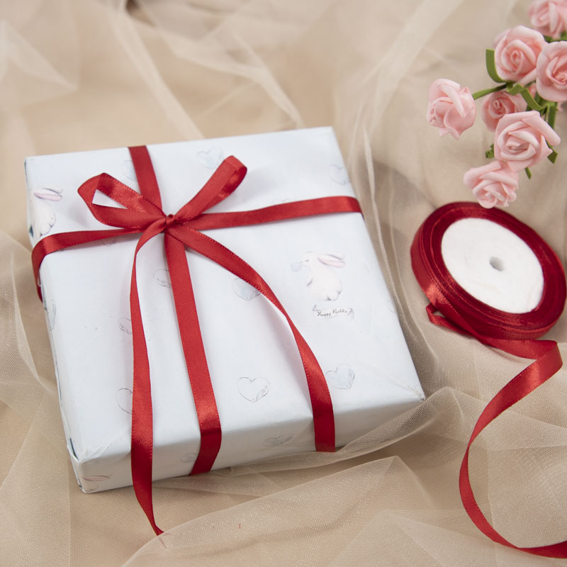 1cm ancho cumpleaños Navidad regalo caja de regalo embalaje cinta DIY ropa cinta Borde de tela accesorios tira de color