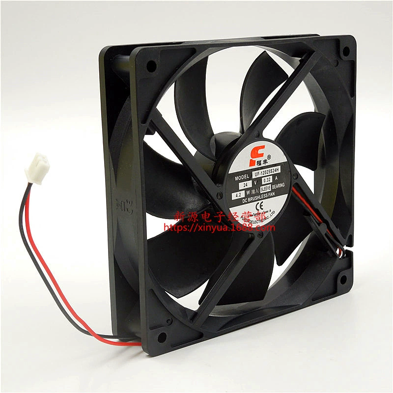 Охлаждающий вентилятор DC-24V Вентилятор DC 120*120*25 0.32A 24V