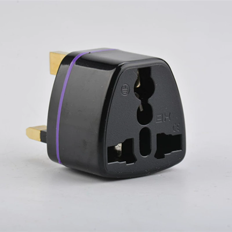 Cross-border pure copper British standard adapter plug for UK-to-US/Australian/European to UK standard, CE certified in-stock