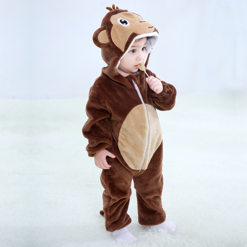MICHLEY autumn and winter new baby clothes newborn baby jumpsuits and cartoon children's animal crawling clothes