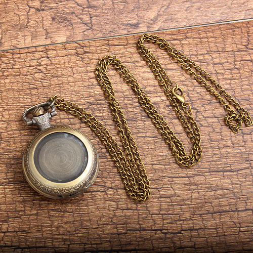 Medium picture retro pocket watch DIY creative accessories pocket watch necklace watch student retro pocket watch factory direct sale