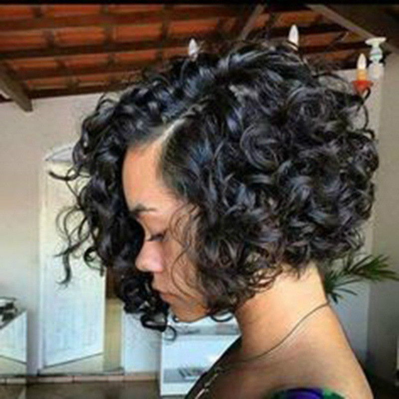 Wish side points wine red short curly hair eBay factory direct wig headgear support cross-border a generation of wholesale Wish side points wine red short curly hair eBay factory direct wig headgear support cross-border a generation of wholesale