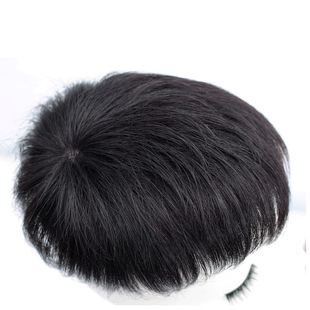 Мужской парик, шиньон-макушка изготовленный из настоящих волос, оптовые продажи
