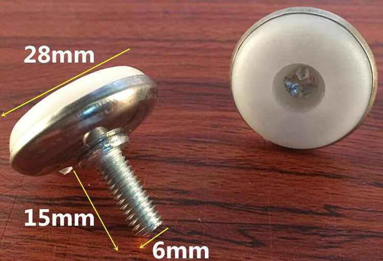 M6/M8 Pie ajustable blanco tornillo ajustable PIE BLANCO nylon ajustable pie Mesa silla pie hardware