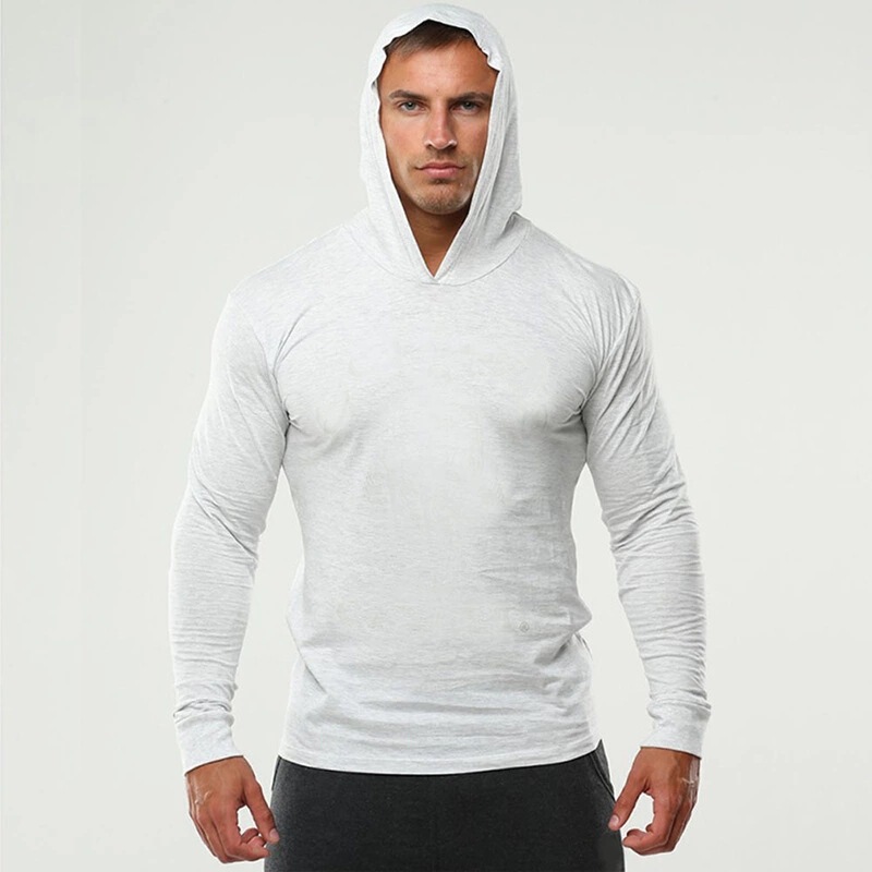 Fitness Sports Leisure Fitness Trendy Cotton Casual Letters Hoodie Men's
