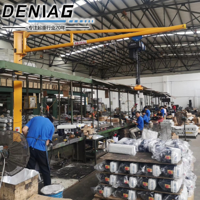 厂家批发定柱式悬臂吊 立柱式 360度旋转 手动旋转起重机上门安装