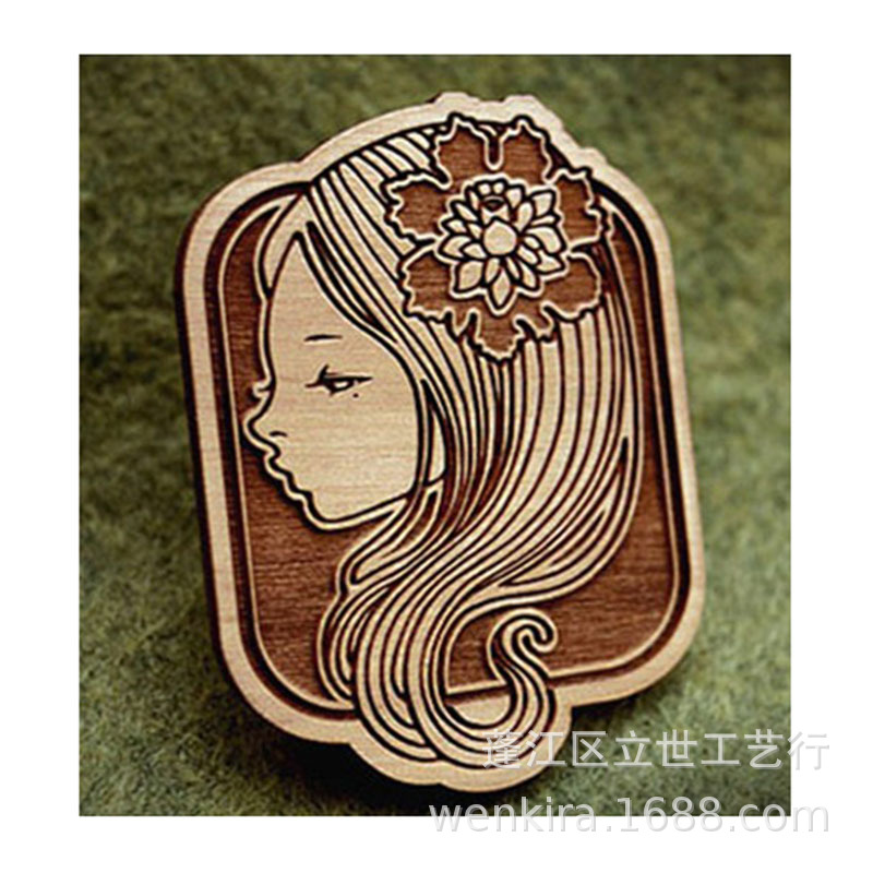 承接跨境服装木吊牌  激光切割木吊牌  雕刻木质挂牌