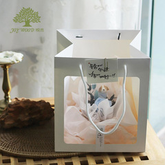 Women's Day transparent toy tote bag floral bag floral packaging bag packaging box gift packaging bag display bag