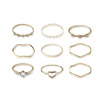 Accessory, ring, wavy set, European style, simple and elegant design, wholesale