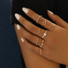 Accessory, ring, wavy set, European style, simple and elegant design, wholesale