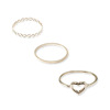 Accessory, ring, wavy set, European style, simple and elegant design, wholesale