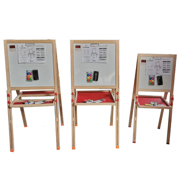 Wooden double-sided drawing board from natural wood