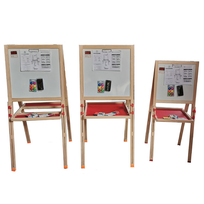 Wooden double-sided drawing board from natural wood