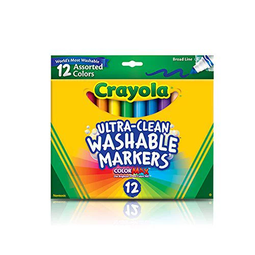 Мелки Crayola для мытья, акварельная ручка 12 цветов 24 цвета 7812 7808