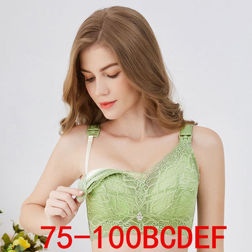 Sponge-free, wire-free, breathable and thin pregnancy nursing bra for large breasts, anti-expansion and accessory breast feeding bra