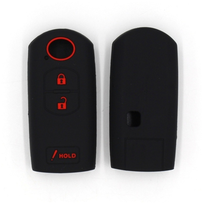 Static Rod/Key Bag, Mazda Silicone Key Cover - red