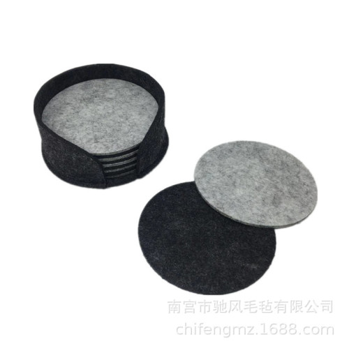 Amazon Felt Coaster Placemat Round Set Beautiful Insulated Placemat Thickened Water Coaster Pattern Can Add Logo