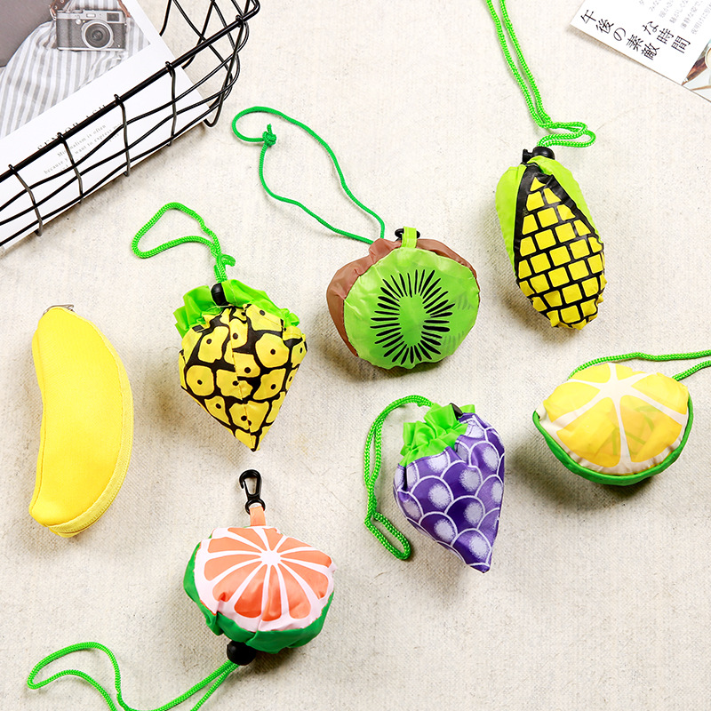 水果形状果子造型 折叠便携 大容量 手提 购物袋