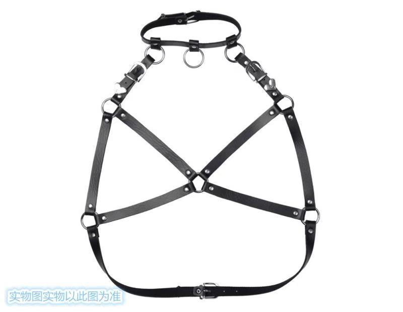 Moda hecha a mano punk Harajuku rendimiento collar clavícula cadena correa de una sola pieza vientre contratación moda mujeres con melocotón corazón Correa