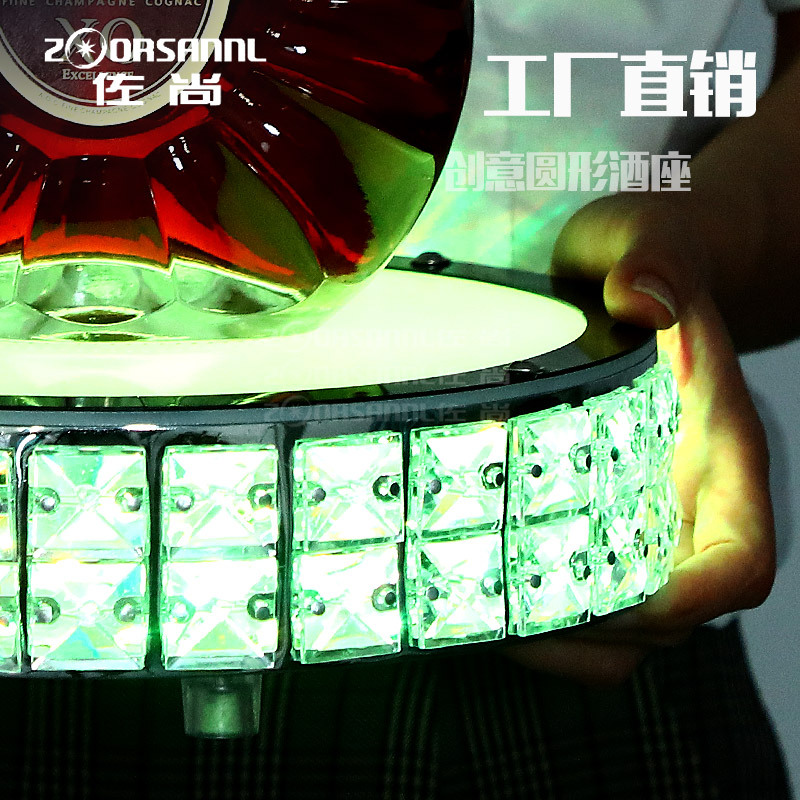 Zuoshang KTV salón de baile atmósfera vino titular de vino de Cristal Champagne estante del vino extranjero titular de vino espectáculo nocturno Barra de LED emisor de Luz titular de vino