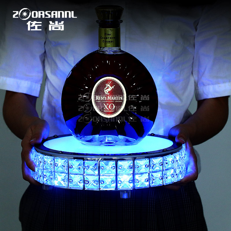 Zuoshang KTV salón de baile atmósfera vino titular de vino de Cristal Champagne estante del vino extranjero titular de vino espectáculo nocturno Barra de LED emisor de Luz titular de vino