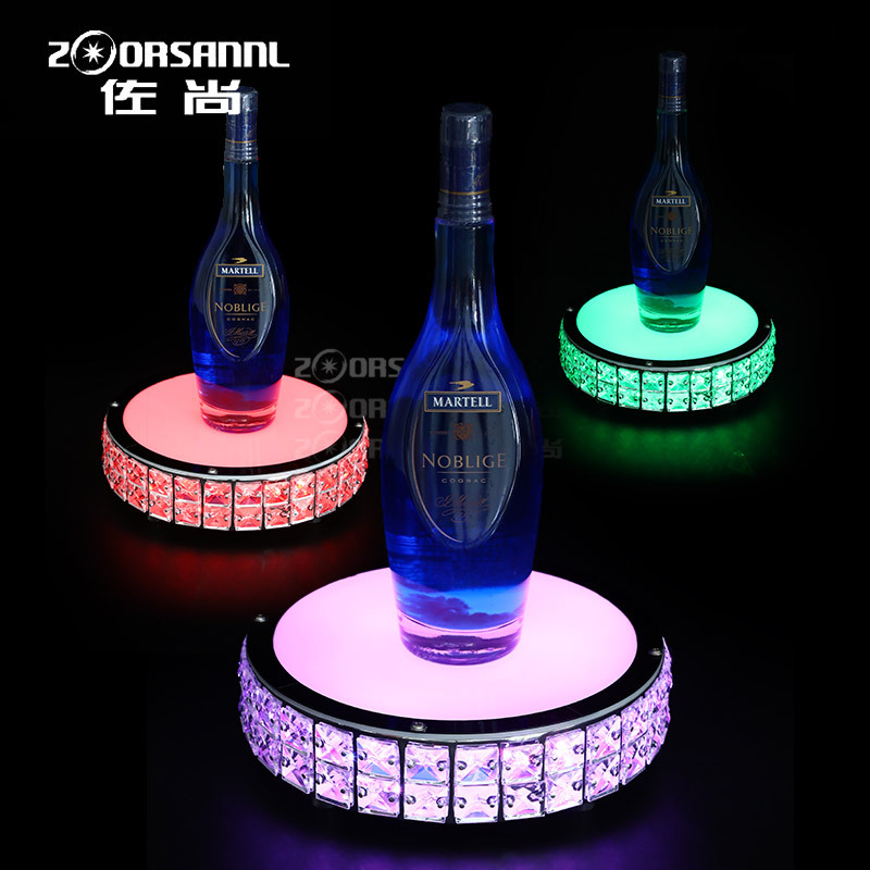 Zuoshang KTV salón de baile atmósfera vino titular de vino de Cristal Champagne estante del vino extranjero titular de vino espectáculo nocturno Barra de LED emisor de Luz titular de vino