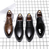 Fashionable footwear pointy toe for leisure for leather shoes, Korean style, wholesale