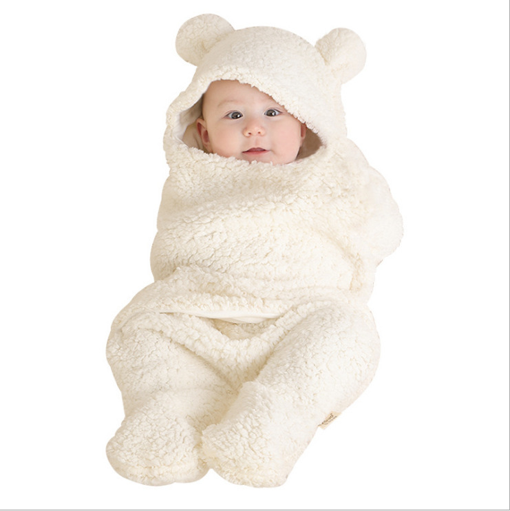 New Autumn/Winter Baby Sleeping Bag, Newborn Leg-Separating Swaddle, Warm Fleece-Lined Blanket, Factory Direct Sales