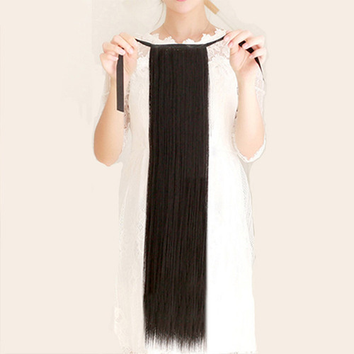 32-inch long straight hair foreign trade high temperature wig ponytail hair extensions for women with long hair straps ponytail braid wig pieces