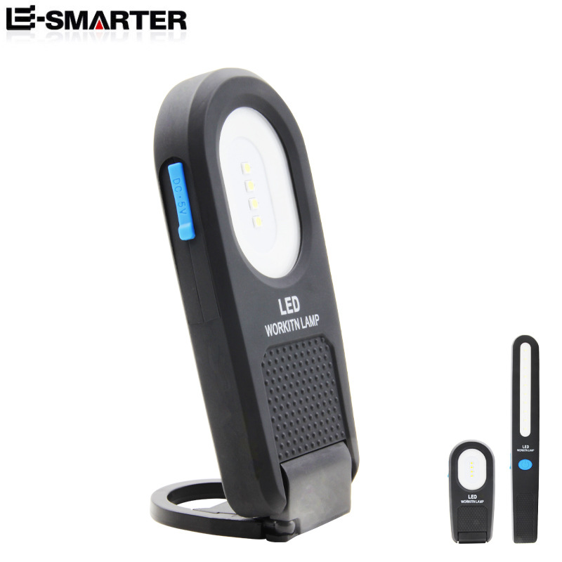 Nuevo USB recargable LED plegable luz de trabajo reparación auto reparación luz con imán hogar al aire libre linterna de emergencia