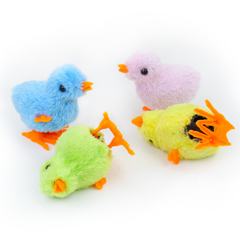 Spring chicken high imitation winding plush chicken toy stall hot selling jumping chicken children hot selling toys wholesale