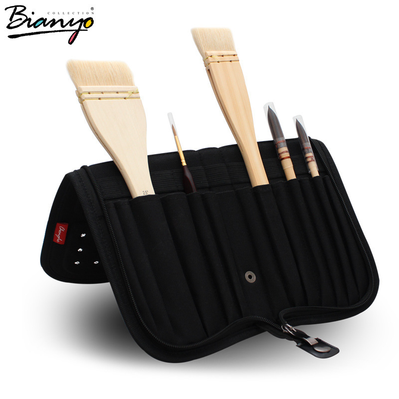 Professional watercolor oil painting gouache pen bag breathable pen bag with insert pen design nail pen bag cross border