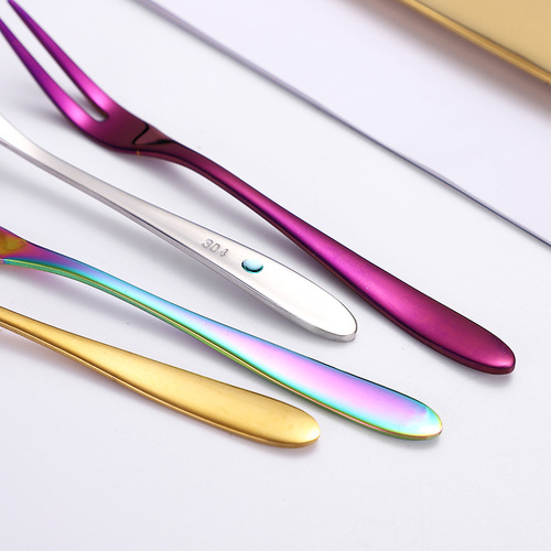 304 Creative Snack Spoons, Stainless Steel Fruit Spoons, Fruit Sticks, Dessert Mooncakes Spoons, Stainless Steel Tableware, Original Manufacturer