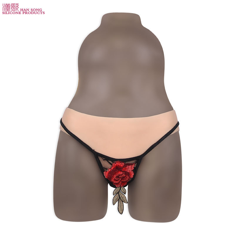 Han GE Nuevo vestido de CD Ropa interior falsa para hombres Cubierta de mujer falsa oculta parte inferior del cuerpo Silicona calzoncillos falsos de Yin