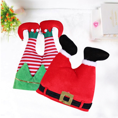 Christmas Decorations Santa Hats Children Adult Pants Hats Elf Hats Christmas Decoration Party Supplies Gifts