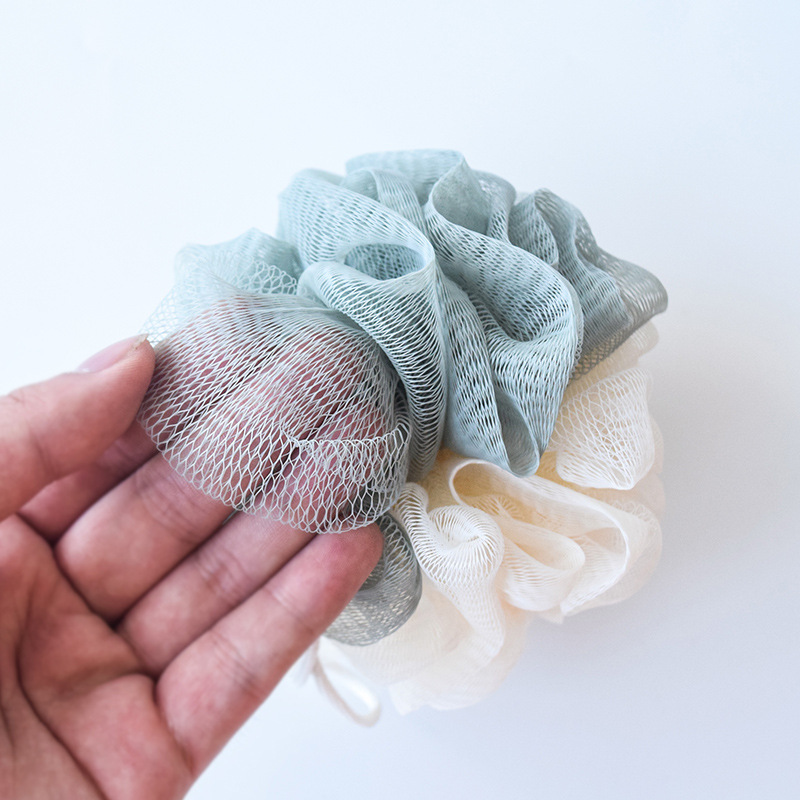 Bola de baño grande de dos colores Bola de baño de flores de baño frotar la espalda Flor de baño de color a juego en casa Bola de baño al por mayor