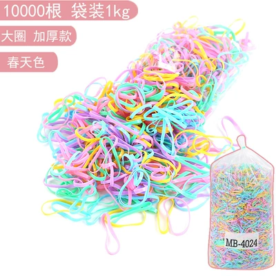 hair band does not hurt hair – Saç üçün rezinlər - thickened-large-circle-spring-color-10000-pieces-10kg