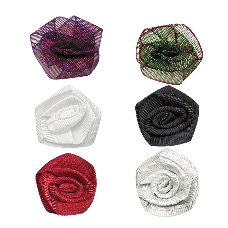 Yao Ming hecho a mano de 1,5 cm de ancho de la cinta Rosa cinta multicolor té Rosa tocado horquilla cuerda de pelo Decoración
