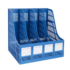 Deli 9848/33777 file frame triple quadruple file holder desktop information rack storage file rack plastic