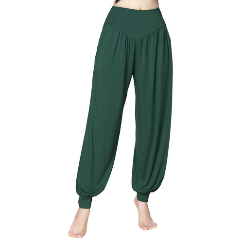Dance pants, yoga pants, pocket pants, lantern pants, wide-leg pants, high-waisted modern dance pants, loose adult casual home pants
