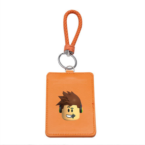 Game ROBLOX peripheral card bag, ID card holder, cartoon cute transportation card, bank card protective cover, student pendant