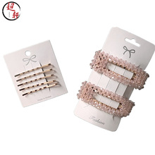 发夹卡片发饰卡纸 饰品发圈卡片 韩国制造纸卡蝴蝶结头饰批发现货