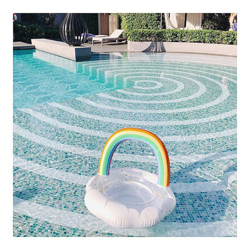 Supply ins Internet celebrity thickened children's sequin rainbow cloud seat infant swimming ring baby seat ring